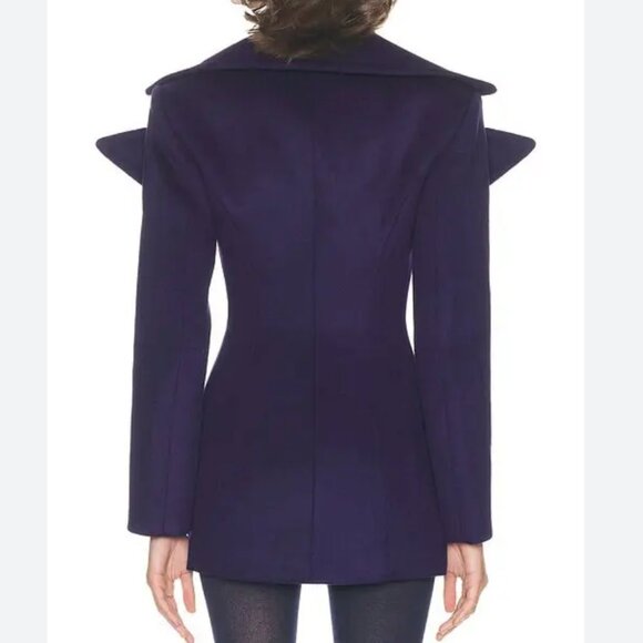 EUC Helsa The Dramatic Collar Peacoat Navy Blue - Picture 4 of 9